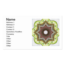 Four Elements Earth Mandala Business Card Templates