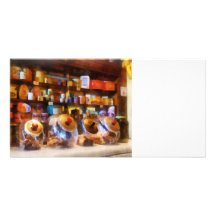 Four Glass Candy Jars Customized Photo Card