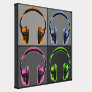 Four Graphic Headphones canvas prints