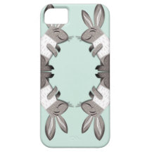 Four happy rabbits iPhone 5 case
