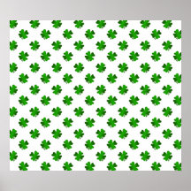 Four leaf clovers in green fade print