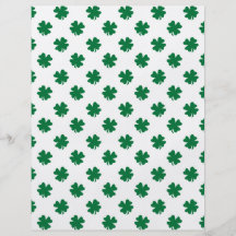 Four leaf clovers in green flyers
