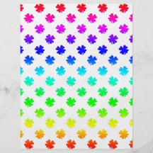 Four leaf clovers in rainbow flyers