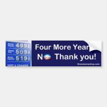Four More Years -NObama Bumper Stickers