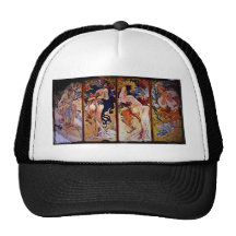 Four Seasons Personified by Women Hats
