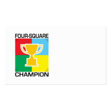 Four-Square Champion Business Cards
