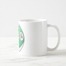 Fourteen Pool Ball Cartoon Coffee Mug
