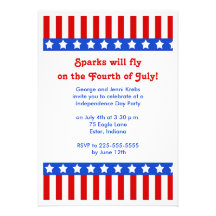 Fourth of July Custom Announcement