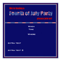 Fourth of July Party Invitation