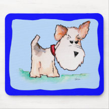 Fox Terrier Watercolor Mouse Mats