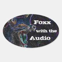 Foxx oval oval stickers