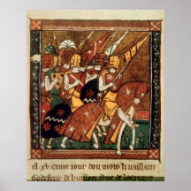 Fr 9084 f.20v: Knights on horseback Print