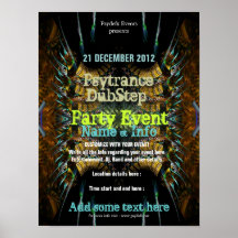 Fractal Blast Party Flyer Poster