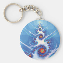 Fractal Christmas Tree Key Chain