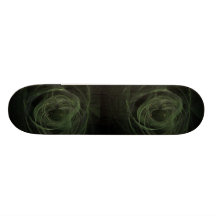 Fractal Dark Green Love Skateboard Deck