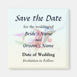 Fractal - Flying Bird Save the Date Refrigerator Magnet