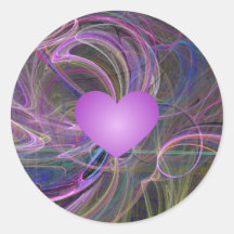 Fractal Heart Sticker