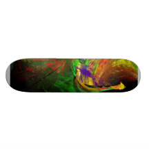 Fractal - Peacock Skate Board Decks