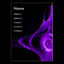 FRACTAL ROSE 2 bright pink purple black business cards