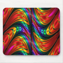 Fractal Silk Rainbow Mouse Mat