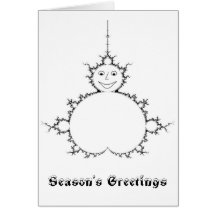 Fractal Snowman Greeting Card