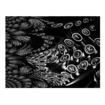 Fractal Typewriter Postcards