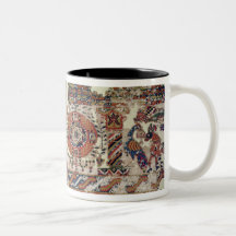 Fragment of textile depicting Jonah and the Whale Mugs