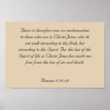 Framed Bible Verse Artwork, Romans 8:38-39 Posters