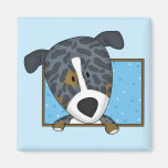 Framed Cartoon Catahoula Leopard Dog Magnet