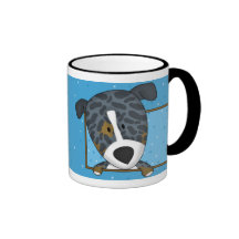 Framed Cartoon Catahoula Leopard Dog Mug