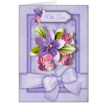 Framed Folded Flowers Card