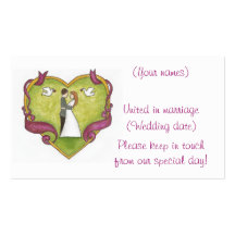 Framed Heart Couple/Wedding Profile Card Business Card Template