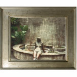 framed orleans girl statue photo sculpture magnet