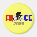 France 2009 Yellow cycling sticker for cycle fans Magnet