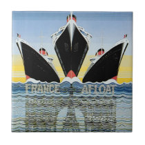 France Afloat - French Line Poster tiles