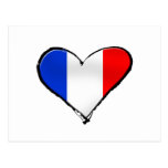 France Je Taime flag of France I heart France gift Postcards
