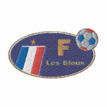 France Les bleus Imperial Blue Gold Top Embroidered Hoody