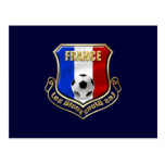 France les Bleus Logo Shield Emblem Post Cards