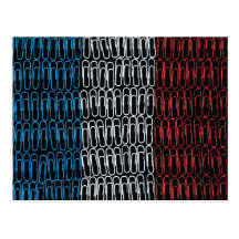 France Paper Clip Postcard