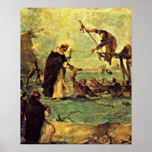 Francesco Guardi - Rescue by a Dominican saint Posters