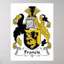 Francis Family Crest Posters