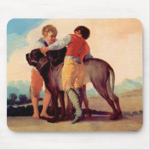 Francisco de Goya - Boys with blood dogs Mousemat