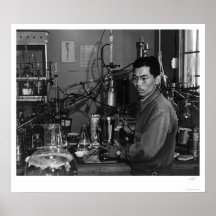 Frank Hirosawa In Laboratory 1943 Print