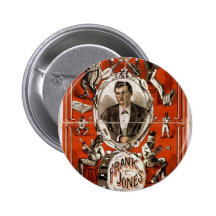Frank Jones, 'The Musical Moke' Retro Theatre Button