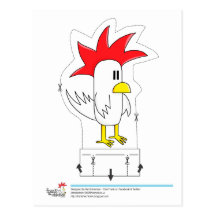 Frank the Chicken - Cut Out Postcard