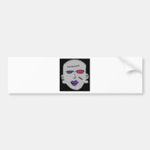 frankenstein chick bumper sticker
