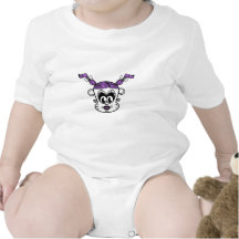 Frankenstein monkey girl with purple hair tshirt