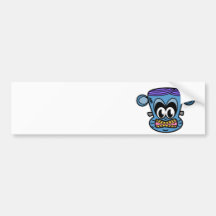 Frankenstein monkey in blue bumper sticker