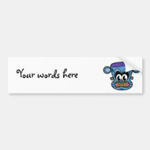 Frankenstein monkey in blue bumper sticker