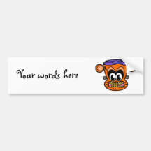 Frankenstein monkey in orange bumper stickers